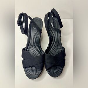 CROCS Black Strappy Sandals